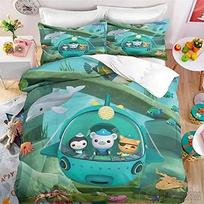 Admire Cartoon Octonauts Love Child Duvet Cover Set HD Comforter Cover for Kids Bedding Sets Bedclothes Bedroom Decor AU Queen 210x210cm