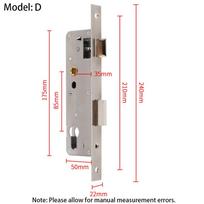 85/92mm 20-40mm Nerūdijančio plieno Sodo Durų Spyna Vamzdinio Rėmo Mortizinis Spynos Įdėklas Kairėms/Dešinėms D 85mm-35mm white