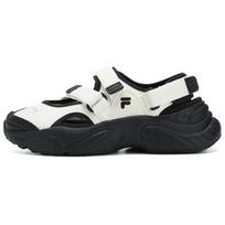 FILA Fusion Conch Mary Jane Round Toe Velcro Versatile Comfortable Retro Trendy Fashion Daily Casual Breathable Stream Shoes Women shoes T12W321401FWB 38 white