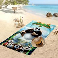 Kung Fu Panda Paplūdimio rankšluostis, Minkštas sugeriantis greitai džiūstantis rankšluostis paplūdimiui, baseinui, plaukimui, kelionėms, namams 70cmx140cm(27x55inch) orange