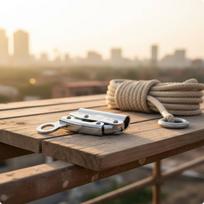 16 Mm Rope Grab Closed Design SelfLocking Riveted Construction Fall Arrester Round Hole Rope Grab beige