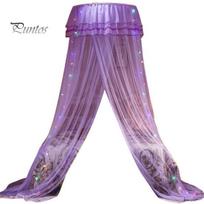 Ruffle kupolas lubų tinklelis nuo uodų Princesės tinklinis baldakimas Dulkėms atsparus miegamojo dekoras violetinė