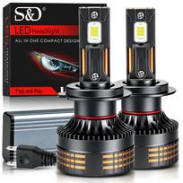 2Pcs H7 Led Headlight Bulbs 60000Lm 140W H4 H1 Led H11 H8 Auto Lamp High Power Canbus CSP Chips Dual Copper Tubes Headlamp 6000K White H7