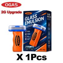 OGAS Gen 2 Upgraded Version Car Glass Oil Film Remover Paste with Felt Brush Deep Cleaning Agent Remove Dirt Bird Droppings Hoses Windshield Washer 1 1PCS