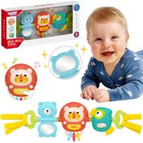 WOOPIE BABY vežimėlio pakabukas, lovelės sensorinis žaidimas su barškučiu ir veidrodėliu 6m+