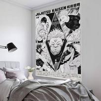J-Jujutsu Japan Anime K-Kaisen Tapestry Bedroom Living Bar Garden Outdoor Microfiber festival Decoration Background Art Banner 100X150CM