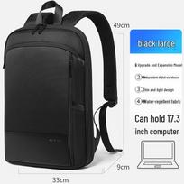 Bange Men's 17-Inch Korean Style Expandable Laptop Backpack, Lightweight Oxford Cloth juoda