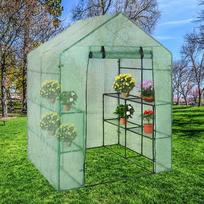 1pcs PVC Garden Walk-in Greenhouse Plant Cover High-quality PVC Gardening Greenhouse Inner Accessories Without Iron Frame L gray