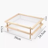 Stackable Pastas Racks Wood Pasta Drying Rack Detachable Pasta Storage Rack Open Fruit Storage Holders Kitchens Accessories gray