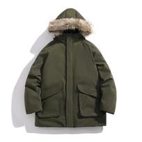 Vyriškas storas medvilninis parkas su pašiltinimu, universalus, vėjui ir šilumai atsparus 8XL gray