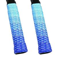 2pcs Nonslip PU Grip Tape Racquet Sports Fishing Rod Bicycles Handle Tape for Tennis Badminton Racquets mėlyna
