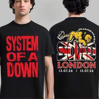 System Of A Down 2026 Europos Turo Marškinėliai Unisex Unisex Vasariniai 100% Medvilnės Drabužiai Oversize Trumpomis Rankovėmis Viršus Streetwear Unisex M red