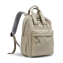 Schoolbag guest order 1011 new fashionable solid color versatile travel commuting large capacity backpack light small schoolbag backpack No specifications beige