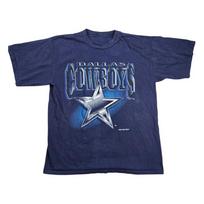 Vintage Nfl Dallas Cowboys Tshirt Football Unisexs Size L Blue Graphic Print 90s Graphic T Shirts L blue