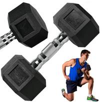 Hex Steel Dumbbells Covered With Rubber - 7.5 Kg (1 Piece)