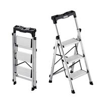 VEVOR 3 laiptelių kopėčios, sulankstomas pakojis su plačiu neslystančiu pedalų ir patogia rankena, 150 kg talpos nešiojamos aliuminio pakopėlės 48 x 54 x 104 cm