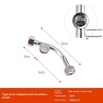 1Pcs Large Flow 2/3 Hole High Pressure Sprayer Nozzle Stainless Steel Sprayer Wand Nozzle Water-Saving Electric Atomizer Nozzle 3 Hole gray