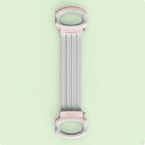 Double Handle Resistance Band Full Body Stretching Adjustable Elastic Easy Grip Handles Home rožinė