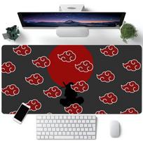 Popular Anime N-NarutoS Mouse Pad Large Gaming Keyboard Mat LockEdge Rubber Computer Office Accessories 30cmx80cm red