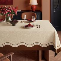 No-Wash, Waterproof, Grease-Resistant, Heat-Resistant Tablecloth; Vintage PVC Dining Tablecloth; Light Luxury, High-End Table Cover 60*120cm brown
