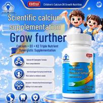 Baiyunshan Kids' Growth Liquid Calcium with D3 & K2 120 Capsules