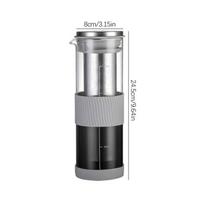Portable Airtight Cold Brew Iced Coffee Maker Tea Infuser - 800Ml Cold Brew Coffee Kettle Brewing Glass Carafe Pitcher onesize gray
