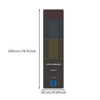 Training Rubber Pad Thickened Slip Resistant Jumping Mat with Scale for Home gray