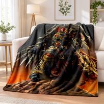 Warhammer 40K Flannel Throw Blanket Soft Warm Cozy For Sofa Bed Indoor Home Bedroom Use 130cmx150cm