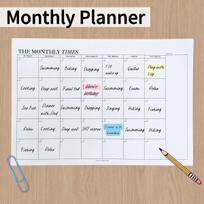 Monthly Planner Notepad for Home, School and Office 1 planner beige
