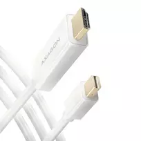 AXAGON Mini DisplayPort į HDMI adapterio laidas 4K/30 Hz 1,8 m baltas