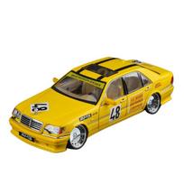 1/24 Mercedes Benz S W140 320SEL Modified Version Alloy Racing Car Diecast Model Sound & Light Toy Computer Desktop Ornaments yellow