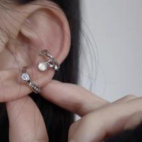 Geometric Irregular Wave Ear Cuff - No Piercing Hip Hop Fashion Earrings for Women. gray