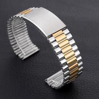 18mm 20mm 22mm Nerūdijančio Plieno Laikrodžio Apyrankės Sidabrinė Auksinė Metalinė Laikrodžio Juosta Sulankstomas Saugos Sagtelė Universali Juosta Seiko 18mm white