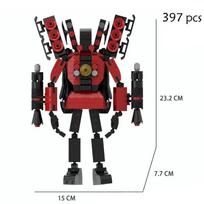 Skibidi Toilet Building Blocks Zombie Skibidi Toilet Logo The Audio Man And Camera Titan Man Building Block DIY Bricks Toys