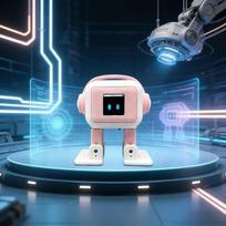 2026 Naujas dirbtinio intelekto EMO robotas ESP32-S3 Pažangus interaktyvus pokalbių robotas Šokantis emocinis kompanionas Pažangus robotas rožinė