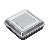 Heat Resistant Nonstick Stainless Steel Square Baking Pan With Lid Roasting Tray For Cakes And Dessert Easy To Clean gray
