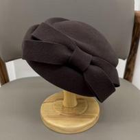 Prancūziško britiško stiliaus moteriška aukščiausios klasės vilnonė skrybėlė aukštu vainiku temperamentingas universalus lankas retro šiltas trimatis beretas Adjustable (55-58cm) smėlis
