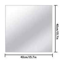 Kvadratiniai akriliniai veidrodiniai sienų lipdukai, sustiprinti, nuimami, dekoratyviniai lipdukai, tapetai namų dekoravimui 40x40cm gray