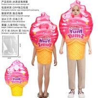 Halloween Costume Outfit Adult Unisex Food-Themed Bodysuit Party Stage Performance Wear Iced Slushy Kid multi