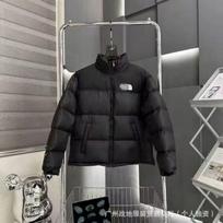 Winter 1996 US Version Plaid Hooded Cotton Jacket Unisex Warm Embroidered Couple Coat L 115-140 black