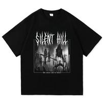 Silent Hill 3 Men Women T Shirt Horror Game Fun Tee Shirt Short Sleeve O-Neck TShirt Cotton Vintage Casual Large Size Tshirt tee M gray