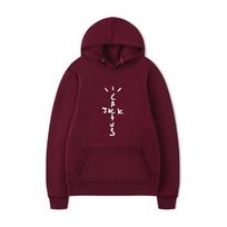 Hot Sale European and American Singer Travis Scott Casual Hooded Sweater Couple Hoodie 3XL black