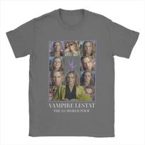 Summer Vampire Lestat Concert Interview With The Vampire Men Womens T Shirts Outfit Funny Tees TShirt Cotton Printed Clothes 4XL gray