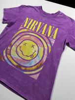 Nirvana Live ’93 Men’s Medium Purple Graphic Band Tee Grunge Rock Y2K Unisex T-Shirt XXXL beige