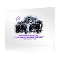 Lewis Hamilton  Car Metal Poster Customized Wall Art Retro Vintage Metal Signs for Man Cave Mancave Decoration Gaming House 30x40cm(11.8x15.7inch) black