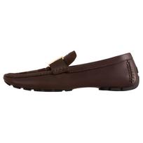 LOUIS VUITTON Metal Detail Loafers Men's Brown 1ABFYB 42 ruda