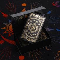 Tarot Card Deck For Beginners With Guidebook Plastic Material Gift For Parties Black Gold gray
