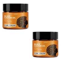 GSWP Juodo ricinų aliejaus garbanų kremas. Drėkinantis, Sukuriantis glotnius, elastingus garbanas. Ilgalaikė fiksacija be standumo. 60/120g 200g black