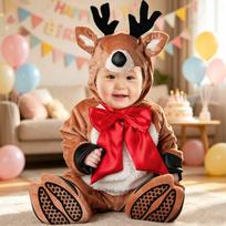 Kūdikio Kalėdų kostiumas Jaukus su kepure Minkšta suknelė Helovino Kūdikio kombinezonas S Kalėdų Senelis XL_Christmas Baby red