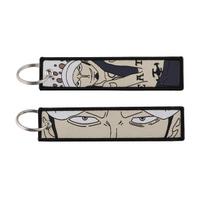 One Piece Luffy Woven Keychain, Zoro Cartoon Keychain, Bag Pendant Woven Fabric Chain, Holiday Gift black